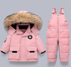 Kids Snowsuit 2 Piece – Quilted Winter Set with Hooded Jacket & Snow Pants, 6 Colors, 2T-5T – Hermosa