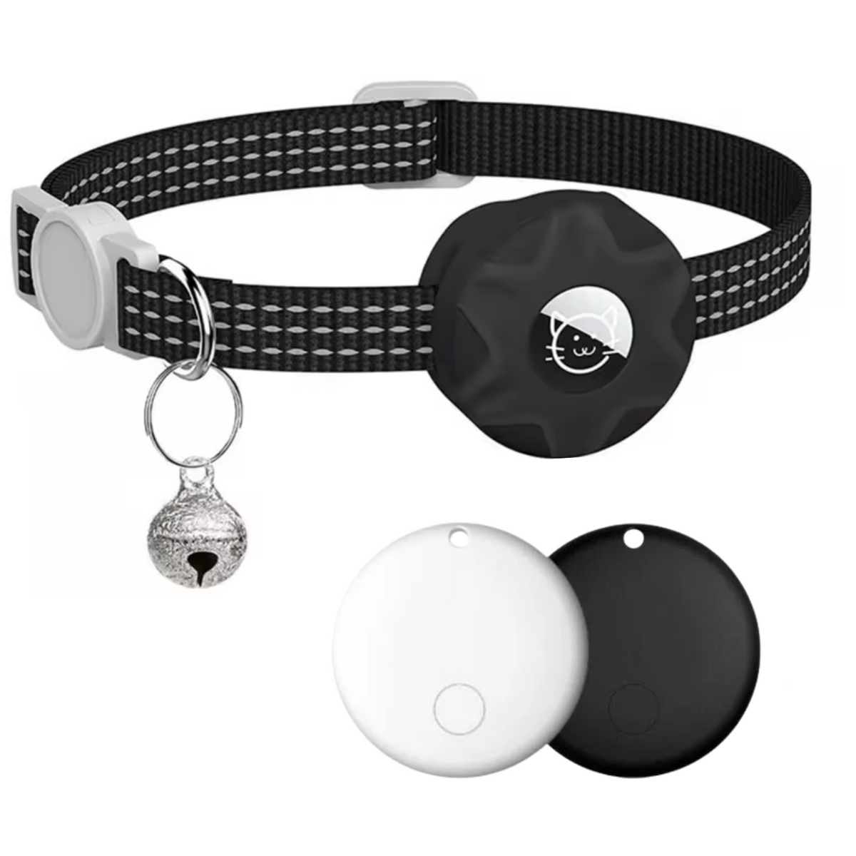 Smart Tracker Collar for Cats and Dogs – Pet Tracker for Android, Works with Google Find My Device, Reflective