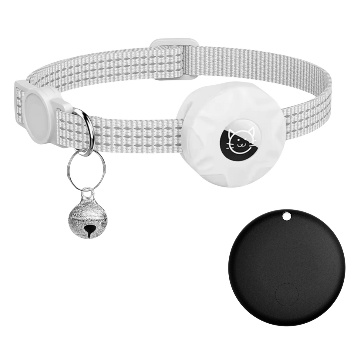 Smart Tracker Collar for Cats and Dogs – Pet Tracker for Android, Works with Google Find My Device, Reflective