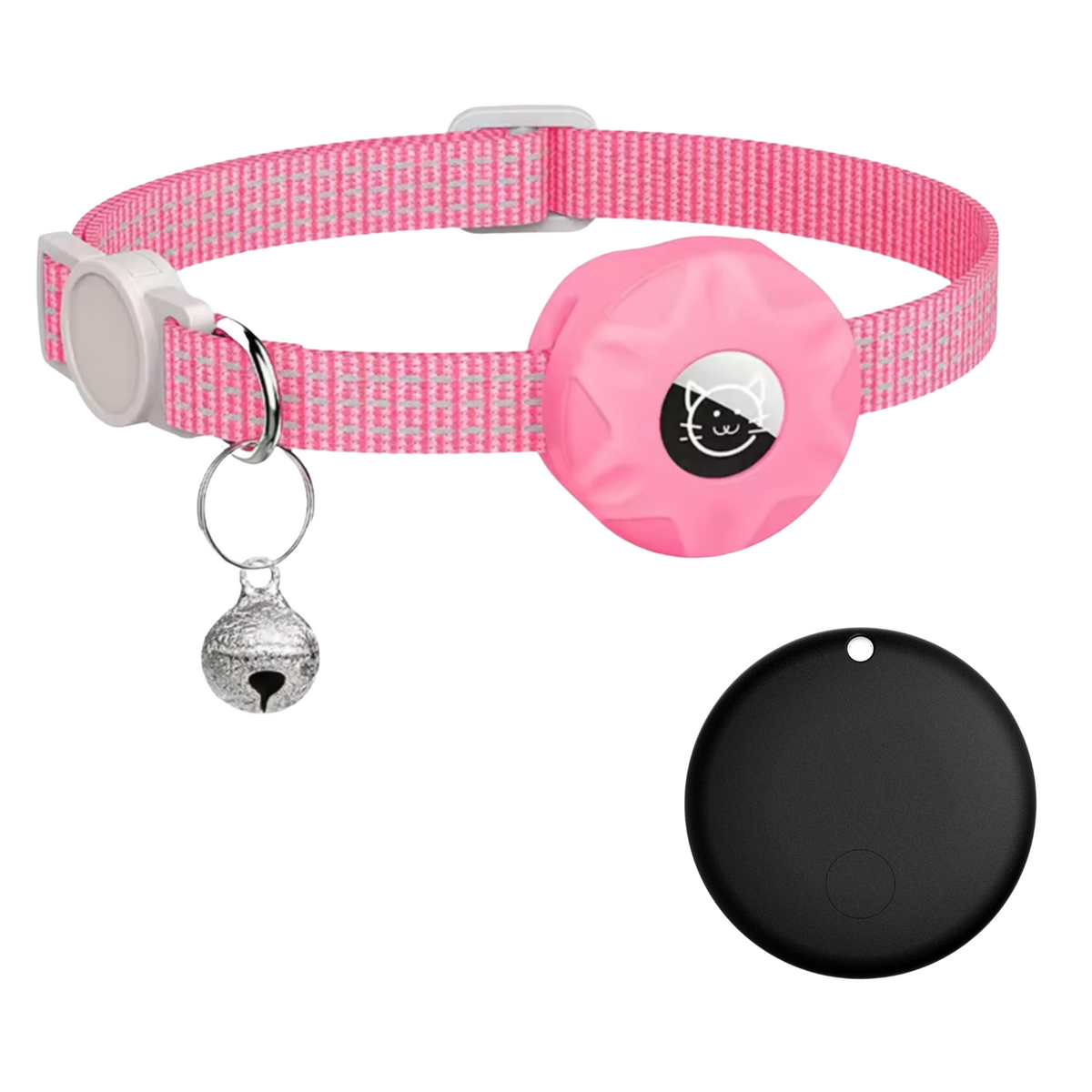 Smart Tracker Collar for Cats and Dogs – Pet Tracker for Android, Works with Google Find My Device, Reflective