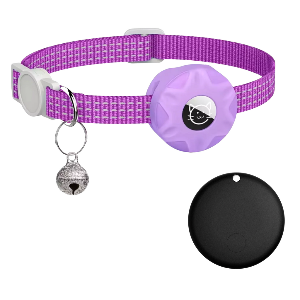 Smart Tracker Collar for Cats and Dogs – Pet Tracker for Android, Works with Google Find My Device, Reflective