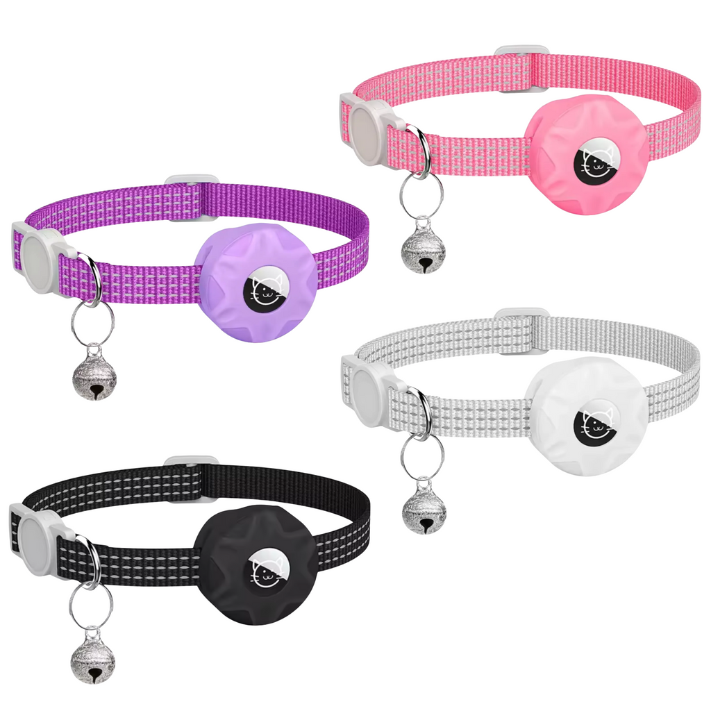 Smart Tracker Collar for Cats and Dogs – Pet Tracker for Android, Works with Google Find My Device, Reflective