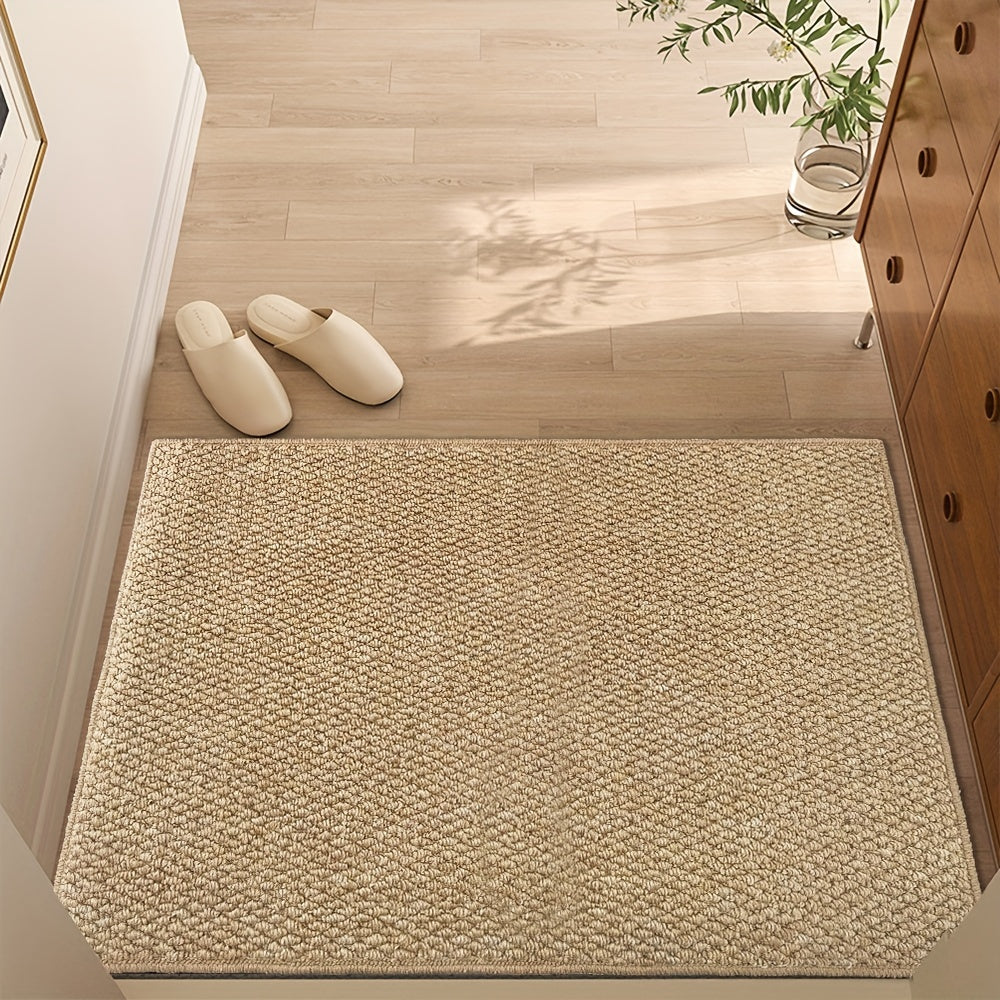 Absorbent Doormat for Indoor & Outdoor – Non-Slip Jute-Look Entry Rug, Machine Washable, 3 Sizes