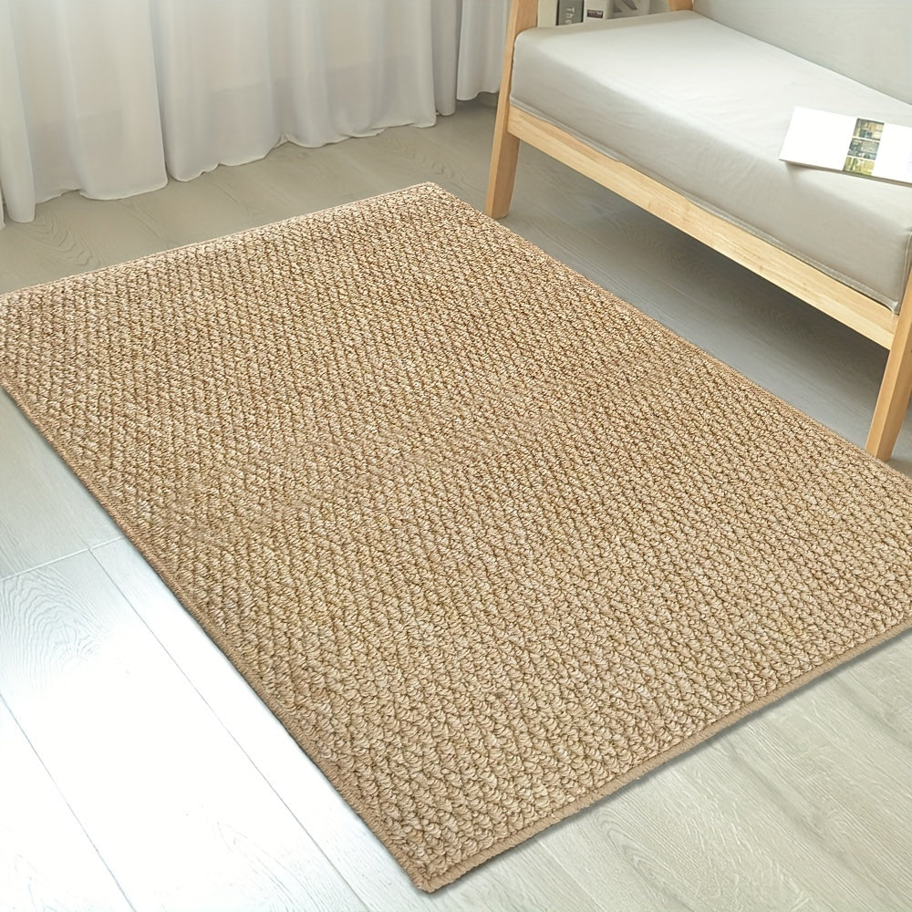 Absorbent Doormat for Indoor & Outdoor – Non-Slip Jute-Look Entry Rug, Machine Washable, 3 Sizes