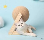 Cat Scratcher Toy with Ball Track – Interactive Cat Scratch Pad with Spinning Ball, 4.7 in or 6.3 in