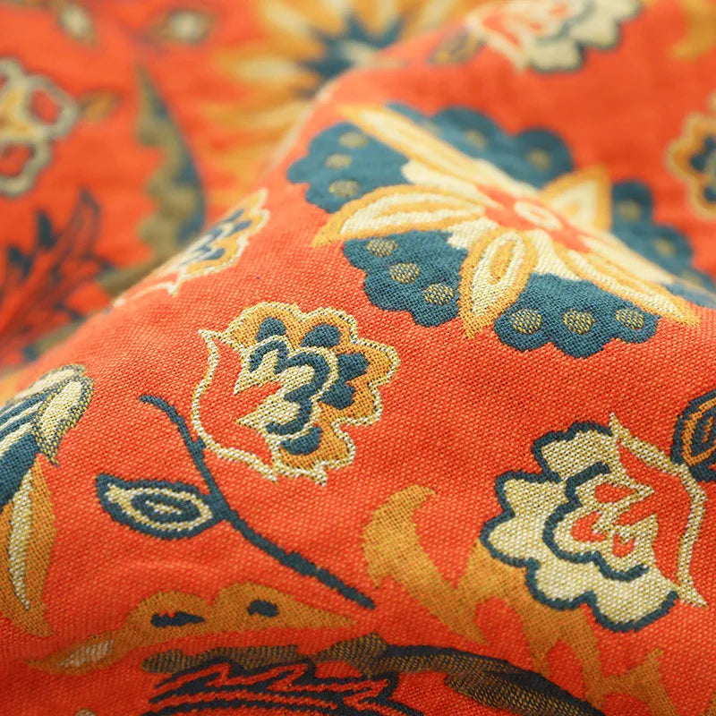 Soft Throw Blanket with Timeless Design – Lightweight Couch Throw & Bedspread, Orange or Yellow, 3 Sizes