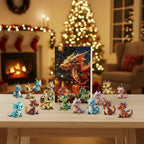 24-Day Dragon Advent Calendar with Cute Pendants
