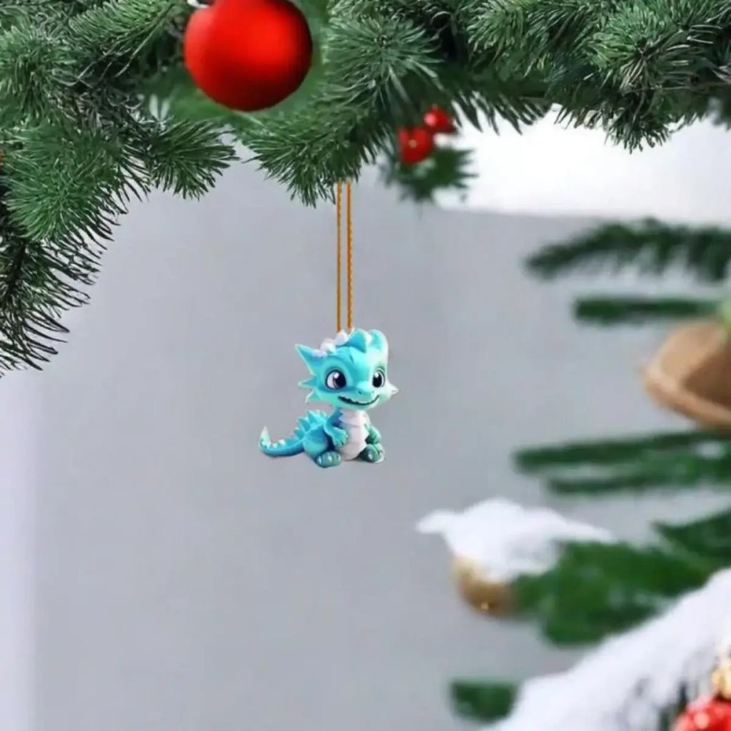 Dragon Advent Calendar – 24 Cute Cartoon Dragon Keychain Pendants, Christmas Countdown for Kids 6+ & Collectors