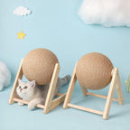 Cat Scratcher Toy with Ball Track – Interactive Cat Scratch Pad with Spinning Ball, 4.7 in or 6.3 in