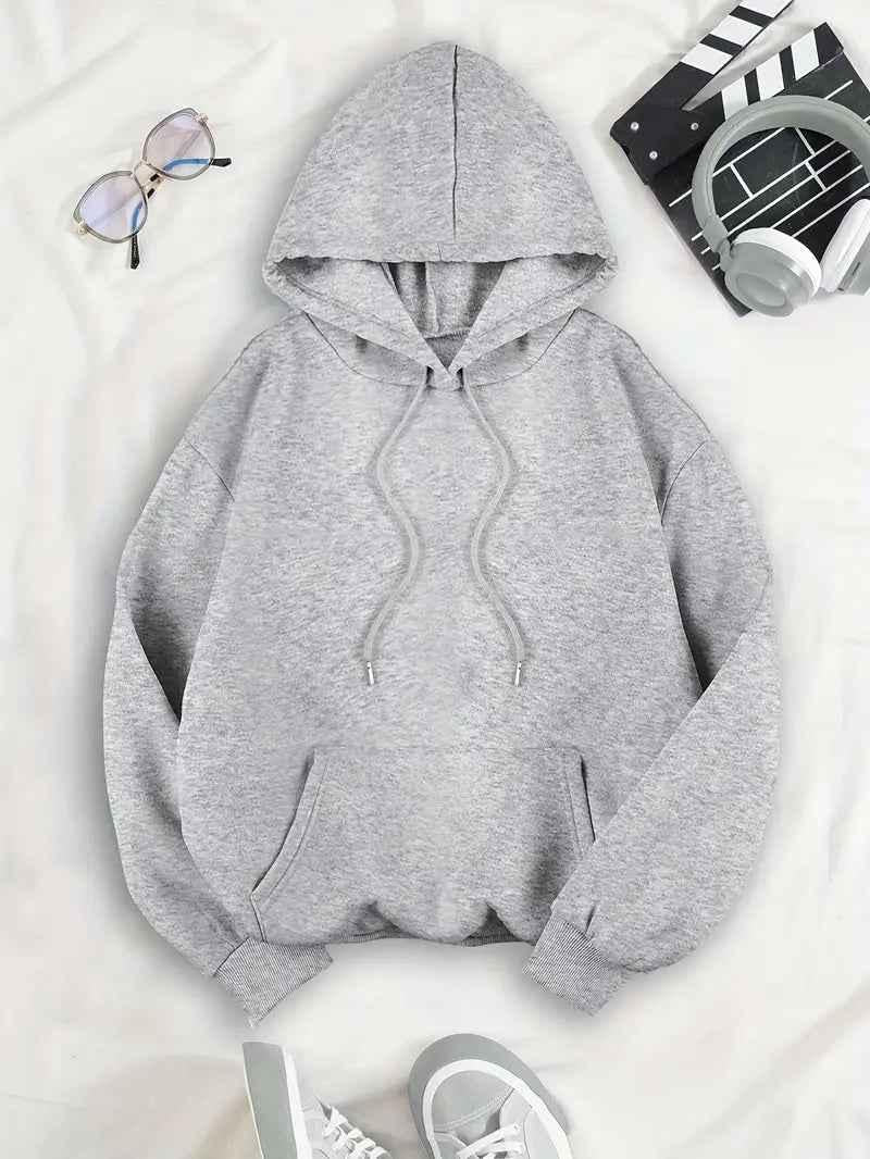 Women's Hoodie with Leopard Star Back Print – Casual Graphic Hooded Sweatshirt, Blue or Silver, S–XL – Flōre