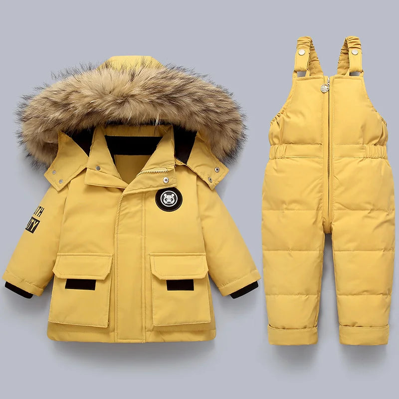 Kids Snowsuit 2 Piece – Quilted Winter Set with Hooded Jacket & Snow Pants, 6 Colors, 2T-5T – Hermosa