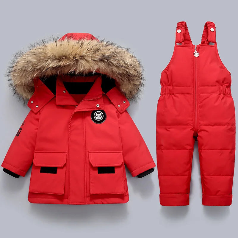 Kids Snowsuit 2 Piece – Quilted Winter Set with Hooded Jacket & Snow Pants, 6 Colors, 2T-5T – Hermosa