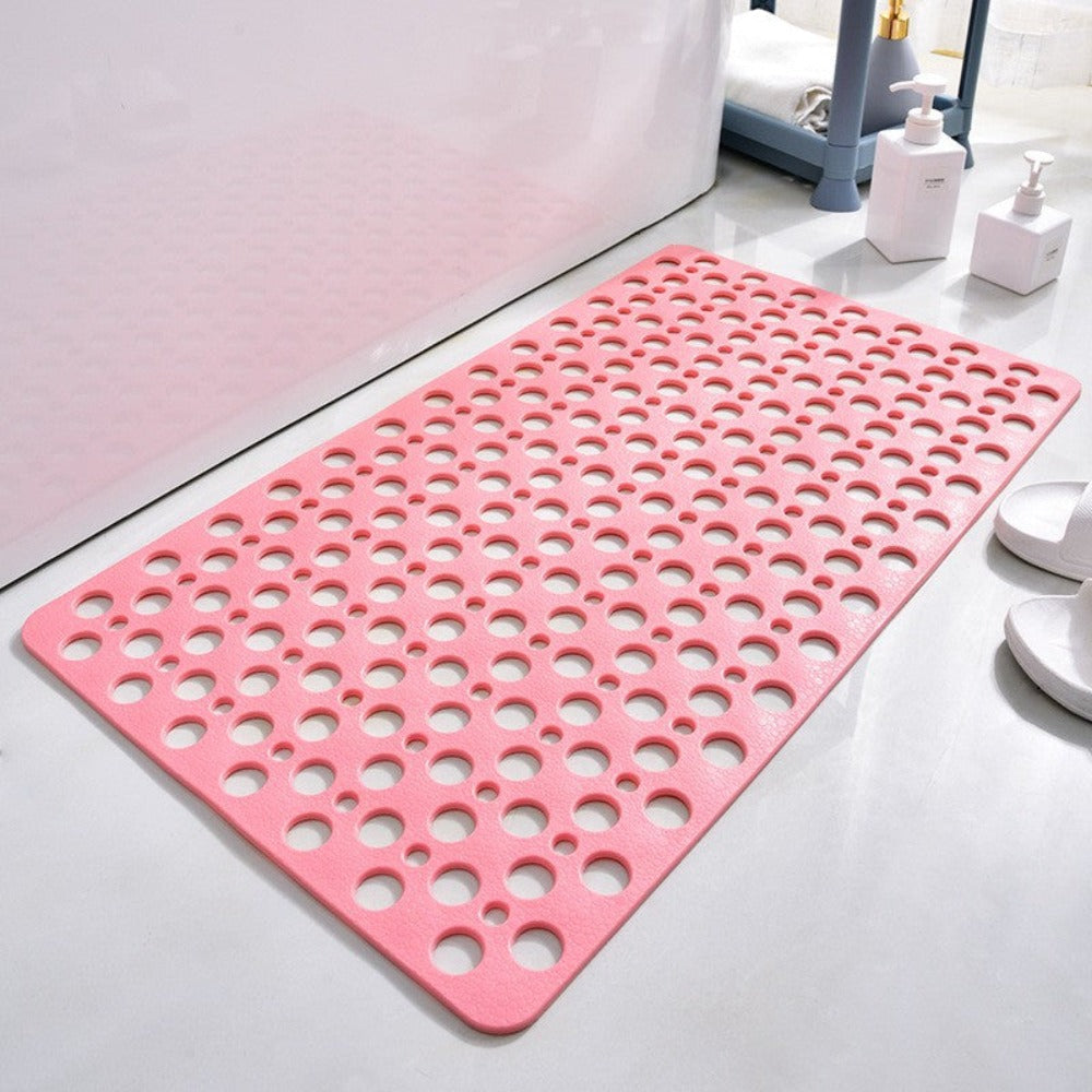Non-Slip Shower Mat – Bathtub Mat with Suction Cups & Drain Holes, Easy to Clean, 6 Colors, 4 Sizes