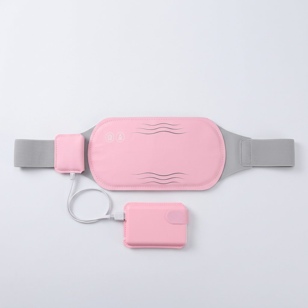 Electric Belly Warmer – Rechargeable Heating Pad with Vibration & 3 Heat Settings, Cordless Wearable Warmth