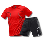 Men's Athletic Set – Breathable T-Shirt & Shorts Workout Outfit, Quick Dry, 6 Colors, M–5XL – Hommes
