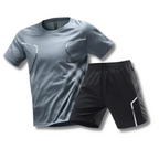 Men's Athletic Set – Breathable T-Shirt & Shorts Workout Outfit, Quick Dry, 6 Colors, M–5XL – Hommes