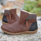 Women's Water-Repellent Ankle Boots – Booties with Side Zip & Non-Slip Tread, 5 Colors, EU 34–44 – Luna
