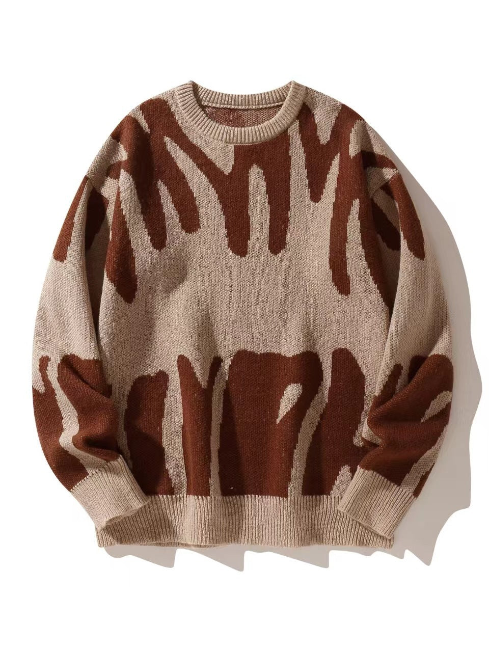 Men's Crew Neck Sweatshirt – Warm Pullover with Modern Pattern, 6 Colors, S–2XL – Calico