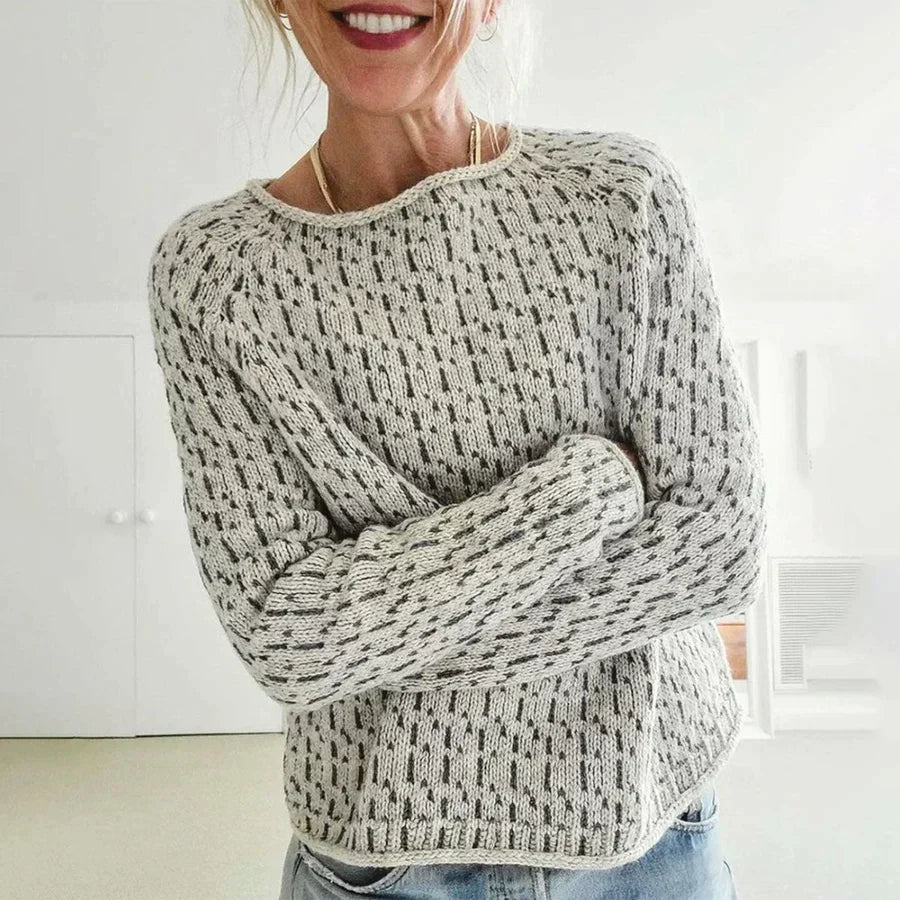 Flōre | Women's Raglan Sleeve Knit Sweater - Crewneck Top