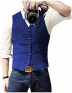 Men's Suit Vest - Button Front Dress Waistcoat
