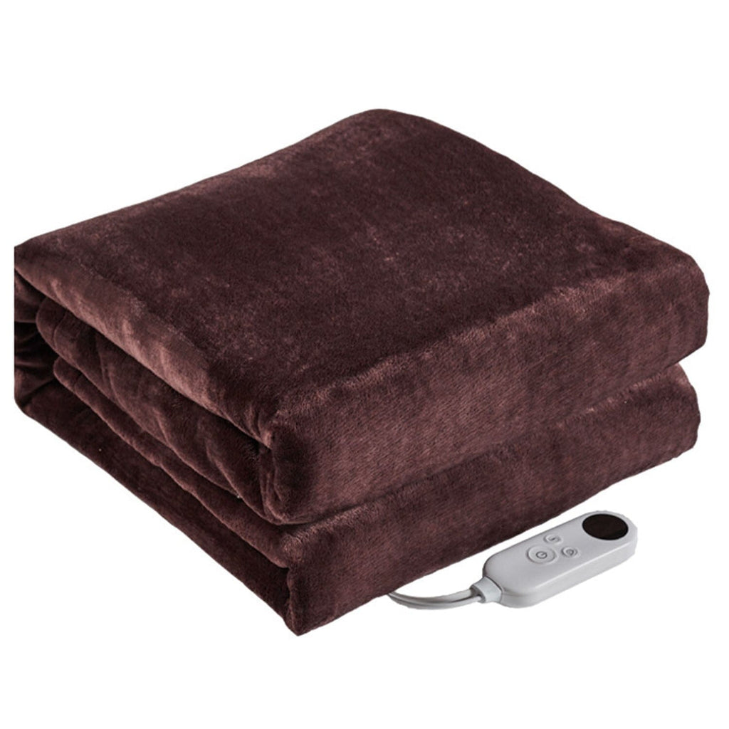 Electric Heated Flannel Blanket 59 x 50 in – 6 Heat Settings, 1–8 Hour Timer, Overheat Protection, Machine Washable
