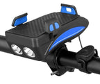 4-in-1 Bike Gadget – Bike Phone Holder with Power Bank, LED Bike Light and Horn, 4000 mAh, 4 Colors