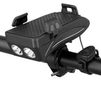 4-in-1 Bike Gadget – Bike Phone Holder with Power Bank, LED Bike Light and Horn, 4000 mAh, 4 Colors