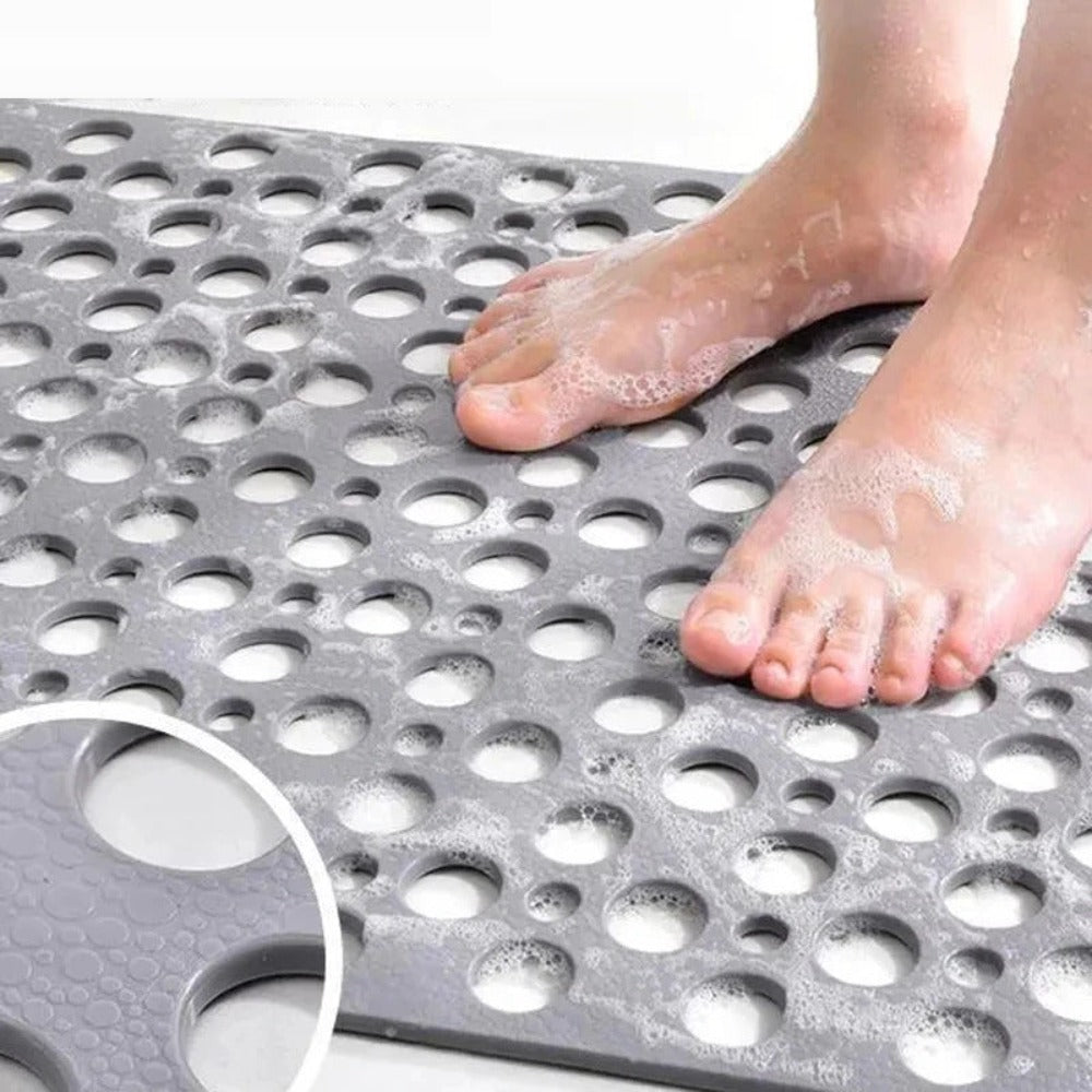 Non-Slip Shower Mat – Bathtub Mat with Suction Cups & Drain Holes, Easy to Clean, 6 Colors, 4 Sizes