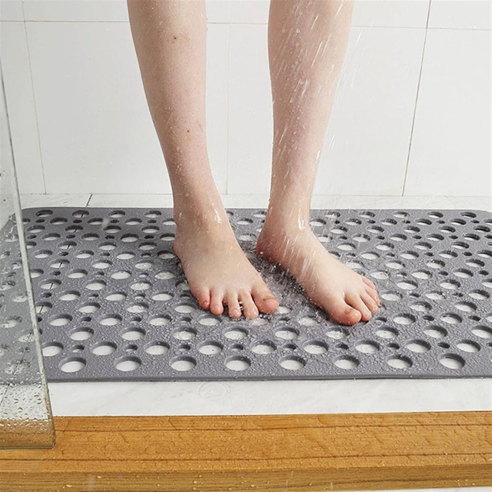 Non-Slip Shower Mat – Bathtub Mat with Suction Cups & Drain Holes, Easy to Clean, 6 Colors, 4 Sizes