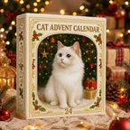 Cat Advent Calendar 2026 for Cat Lovers – Christmas Countdown with 24 Holiday Cat Figurines, Gift for Cat Lovers