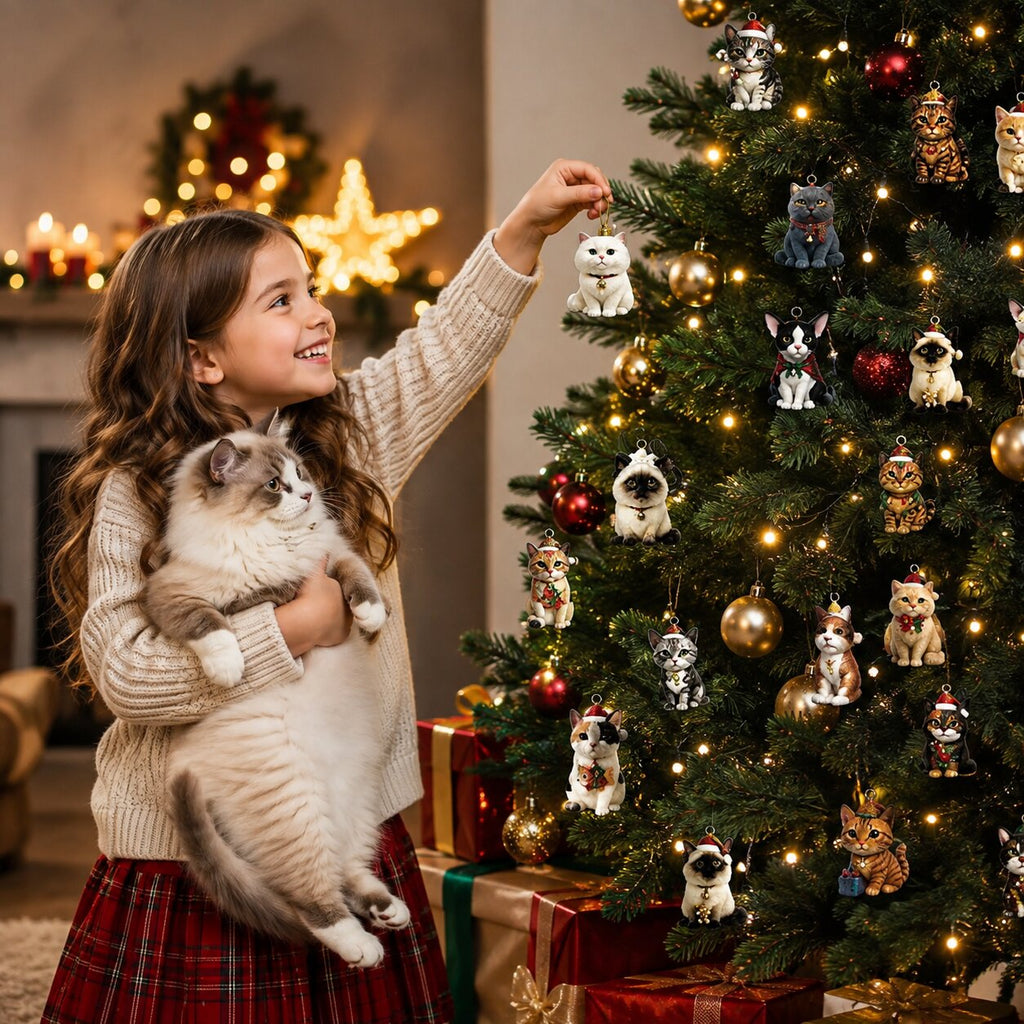 Cat Advent Calendar 2026 for Cat Lovers – Christmas Countdown with 24 Holiday Cat Figurines, Gift for Cat Lovers