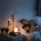 Plug-In Space Heater 350W – Mini Ceramic Wall Outlet Heater with Thermostat, 1-12 Hour Timer & LED Display, Bathroom & Office