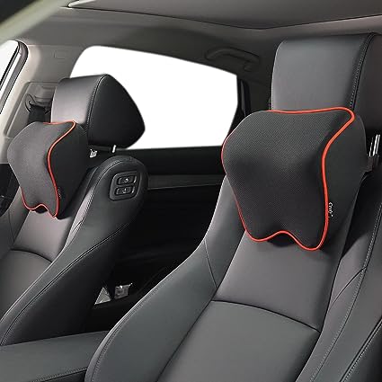 2-Pack Car Neck Pillows – Memory Foam Car Headrest Pillow for Driving, Adjustable Strap, Washable Cover - Nalani - Fashion Clothing and Decor