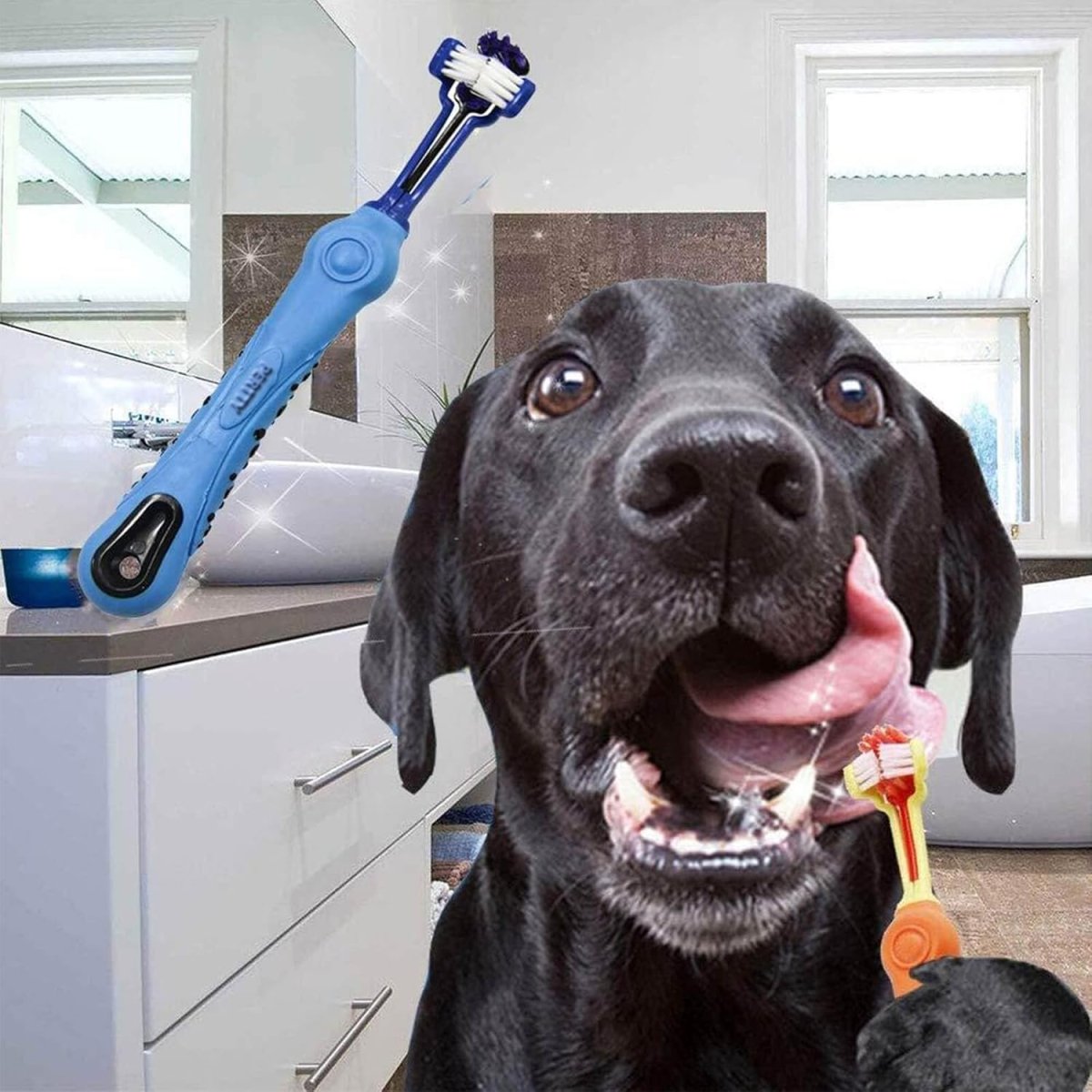 2-Piece Three-Sided Pet Toothbrush – Dog Toothbrush for Plaque & Bad Breath, Dental Care for Healthy Teeth - Nalani - Fashion Clothing and Decor