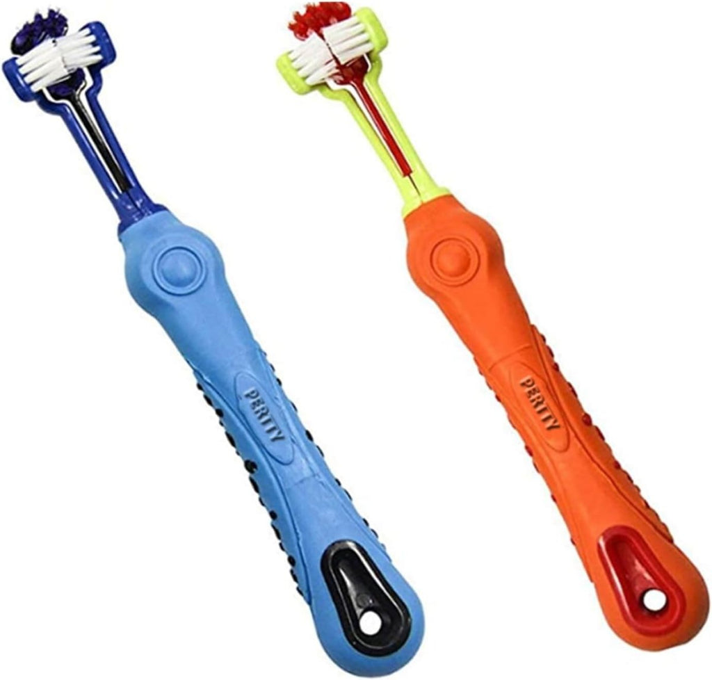 2-Piece Three-Sided Pet Toothbrush – Dog Toothbrush for Plaque & Bad Breath, Dental Care for Healthy Teeth - Nalani - Fashion Clothing and Decor