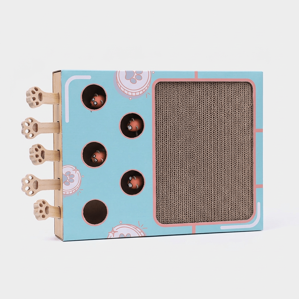 3-in-1 Interactive Cat Toy with Scratcher – Compact Cat Activity Center & Scratch Pad, 14 x 10 x 2.4 in - Nalani - Fashion Clothing and Decor