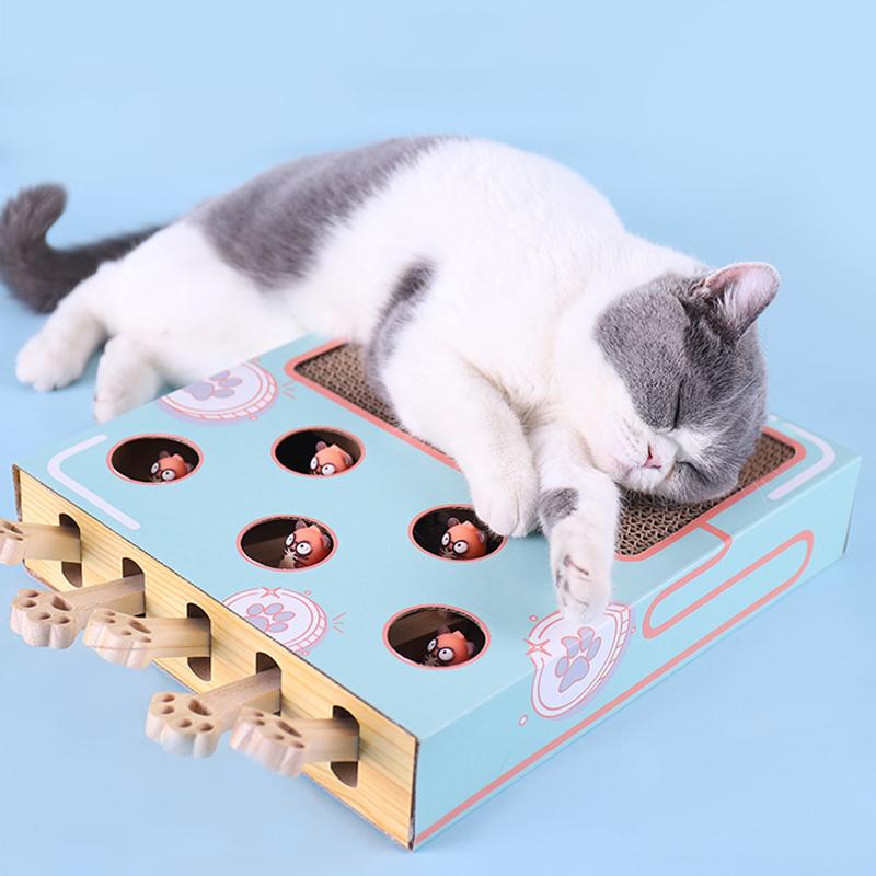 3-in-1 Interactive Cat Toy with Scratcher – Compact Cat Activity Center & Scratch Pad, 14 x 10 x 2.4 in - Nalani - Fashion Clothing and Decor