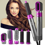 5-in-1 Air Styler – Hair Dryer Brush & Multi-Styler with Auto Curling Barrels, Smoothing & Volumizing Brushes, Heat Sensor - Nalani - Fashion Clothing and Decor