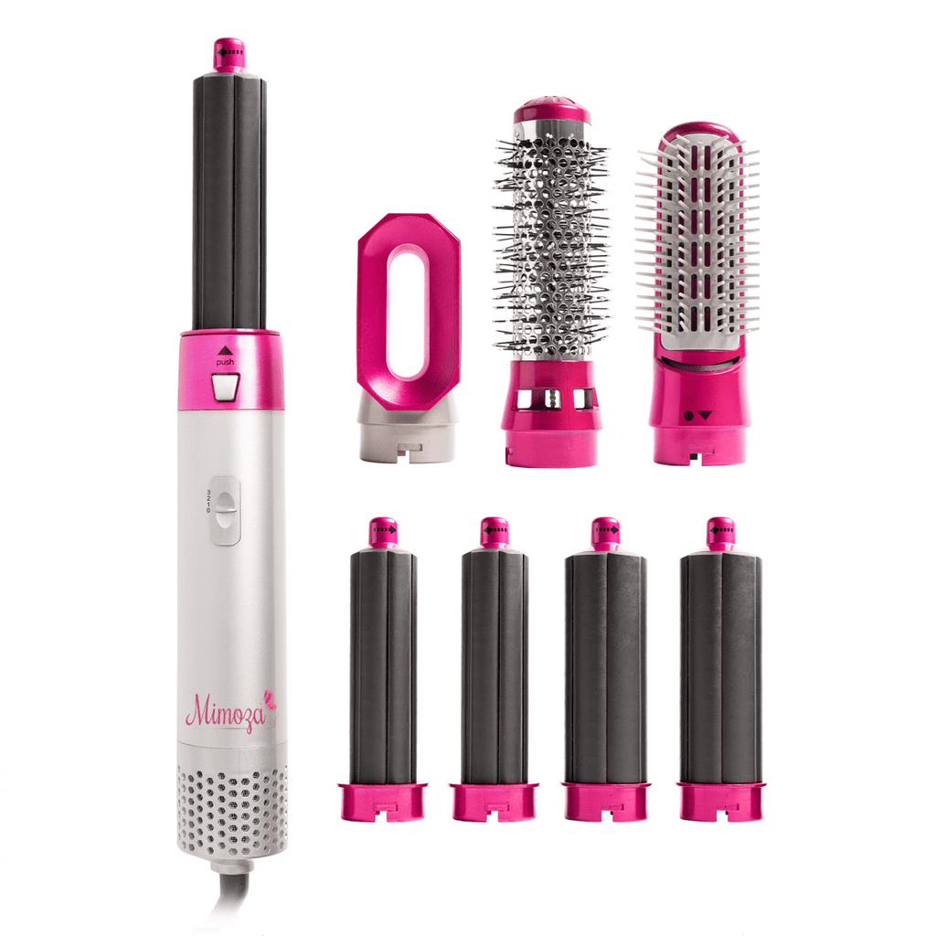7-in-1 Hair Dryer Brush & Air Styler – 1000W Ionic Multistyler with Curling, Straightening, Diffuser & Volumizer Attachments – Lyra - Nalani - Fashion Clothing and Decor