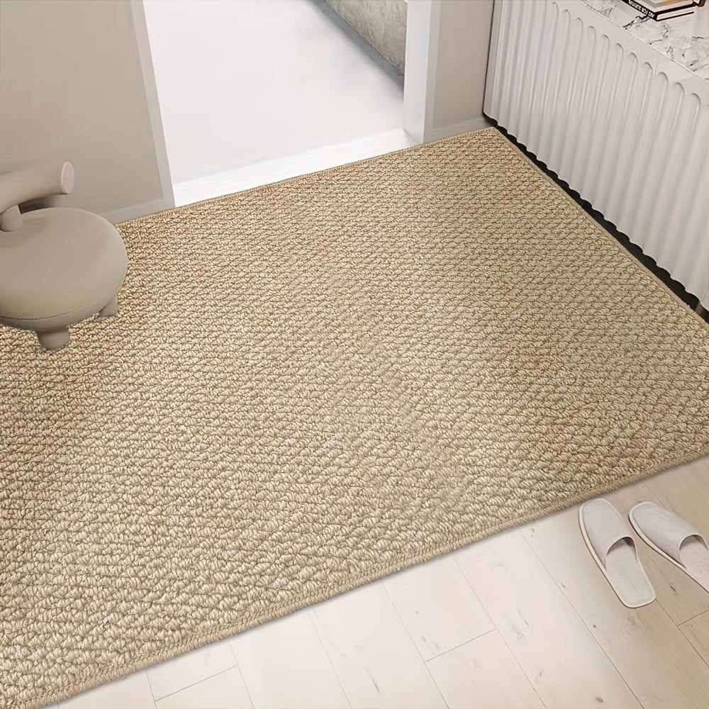 Absorbent Doormat for Indoor & Outdoor – Non-Slip Jute-Look Entry Rug, Machine Washable, 3 Sizes - Nalani - Fashion Clothing and Decor
