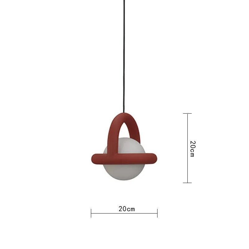 Acrylic Pendant Light With Colorful Globe Finish And LED - Nalani - UK Fashion Clothing and Decor