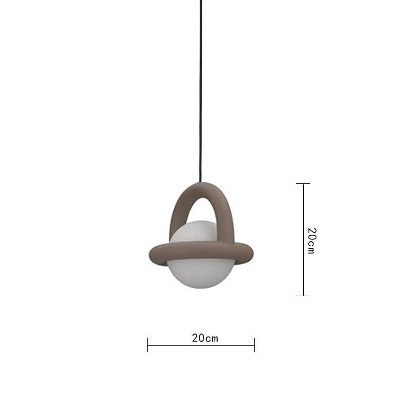Acrylic Pendant Light With Colorful Globe Finish And LED - Nalani - UK Fashion Clothing and Decor