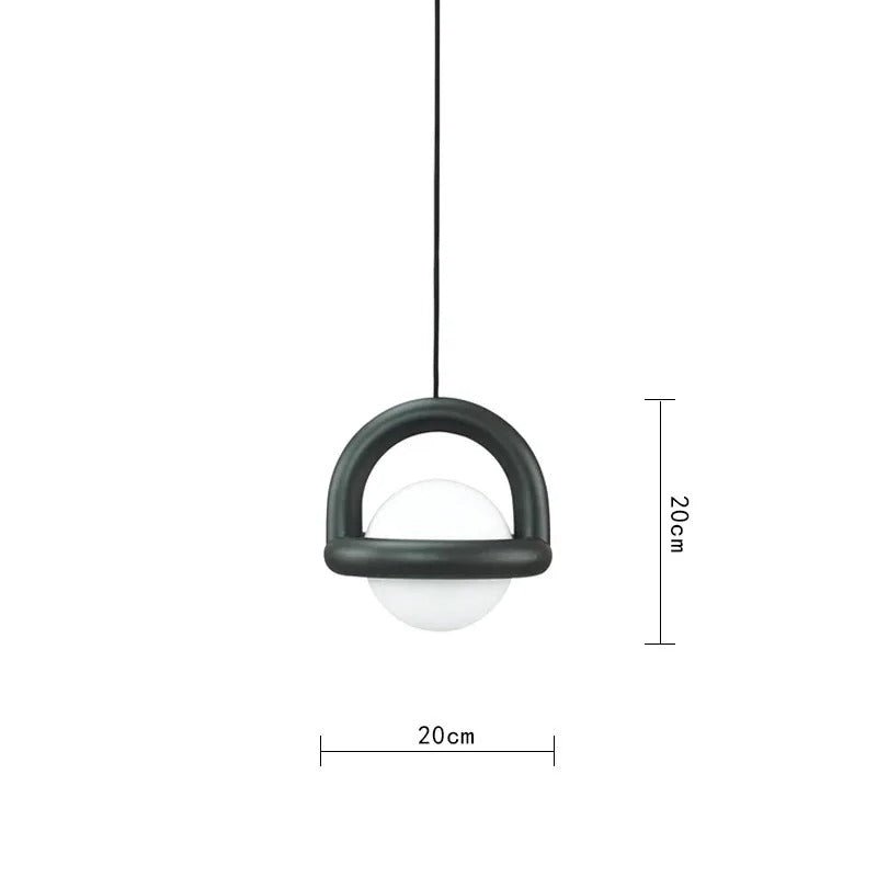 Acrylic Pendant Light With Colorful Globe Finish And LED - Nalani - UK Fashion Clothing and Decor