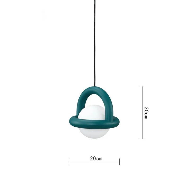 Acrylic Pendant Light With Colorful Globe Finish And LED - Nalani - UK Fashion Clothing and Decor
