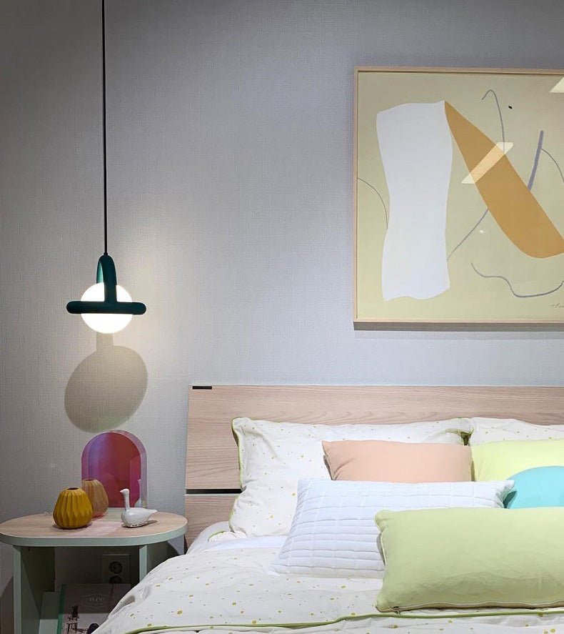 Acrylic Pendant Light With Colorful Globe Finish And LED - Nalani - UK Fashion Clothing and Decor