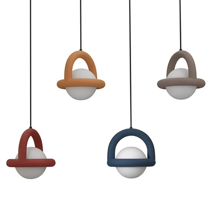 Acrylic Pendant Light With Colorful Globe Finish And LED - Nalani - UK Fashion Clothing and Decor