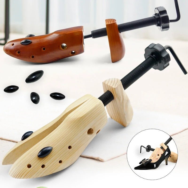 Adjustable Shoe Stretcher – Wooden Two-Way Shoe Widener for Width & Length, Women's & Men's, S, M or L - Nalani - Fashion Clothing and Decor