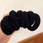 Amore | 5/10 Pack High Elasticity Thickened Hair Scrunchies - Damage-Free No-Crease Soft Cotton Ponytail Holders & Versatile Hair Ties (Mixed Colors) - Nalani - Fashion Clothing and Decor