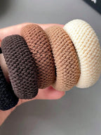 Amore | 5/10 Pack High Elasticity Thickened Hair Scrunchies - Damage-Free No-Crease Soft Cotton Ponytail Holders & Versatile Hair Ties (Mixed Colors) - Nalani - Fashion Clothing and Decor