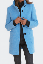 Amore | Women's Coat | Straight Cut Button Front - Nalani - Fashion Clothing and Decor
